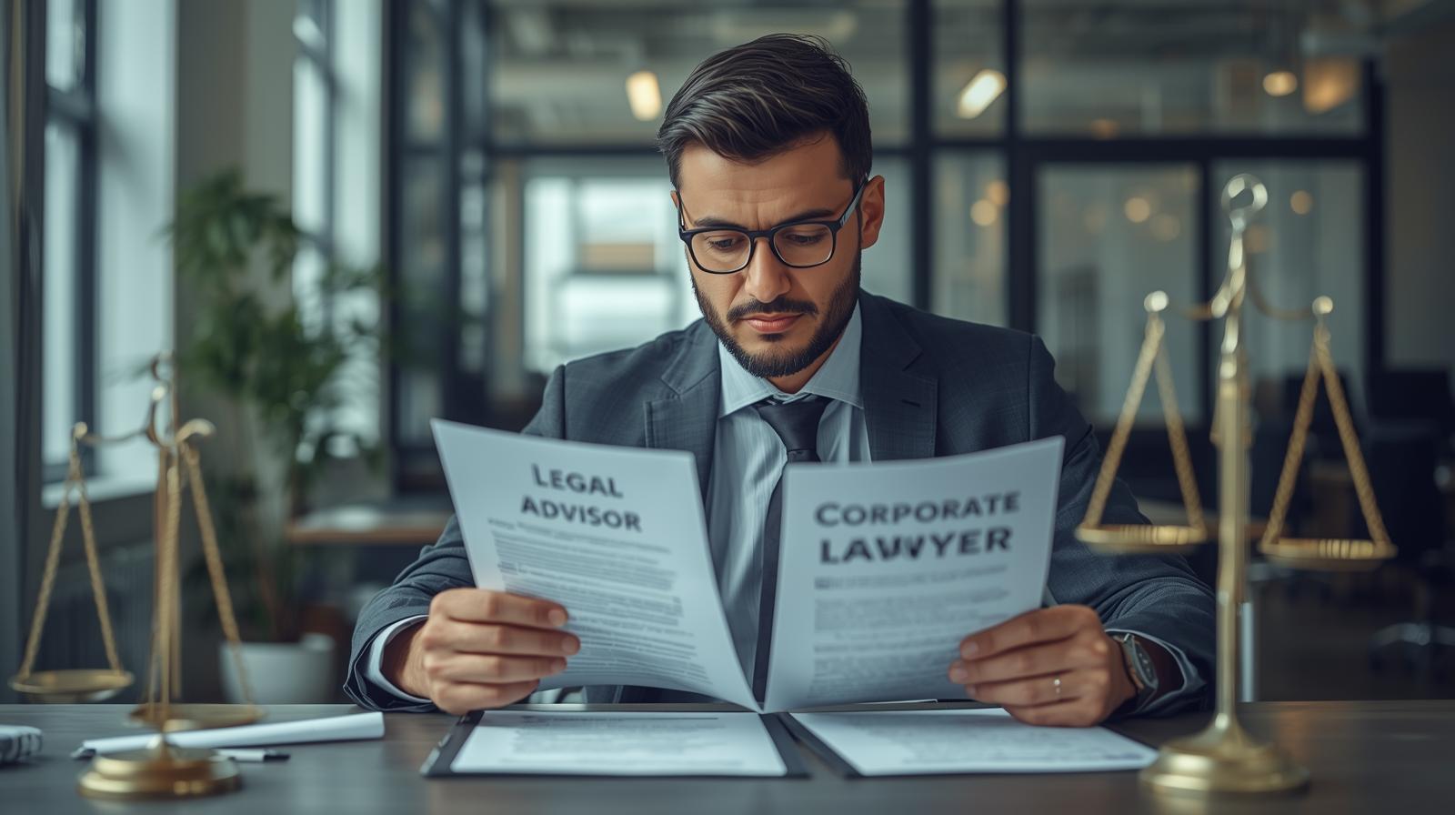 تفاوت‌ها بین وکیل شرکت و مشاور حقوقی