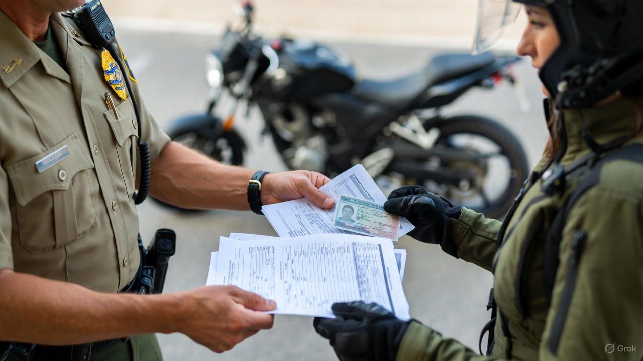 تصادف زن موتورسوار